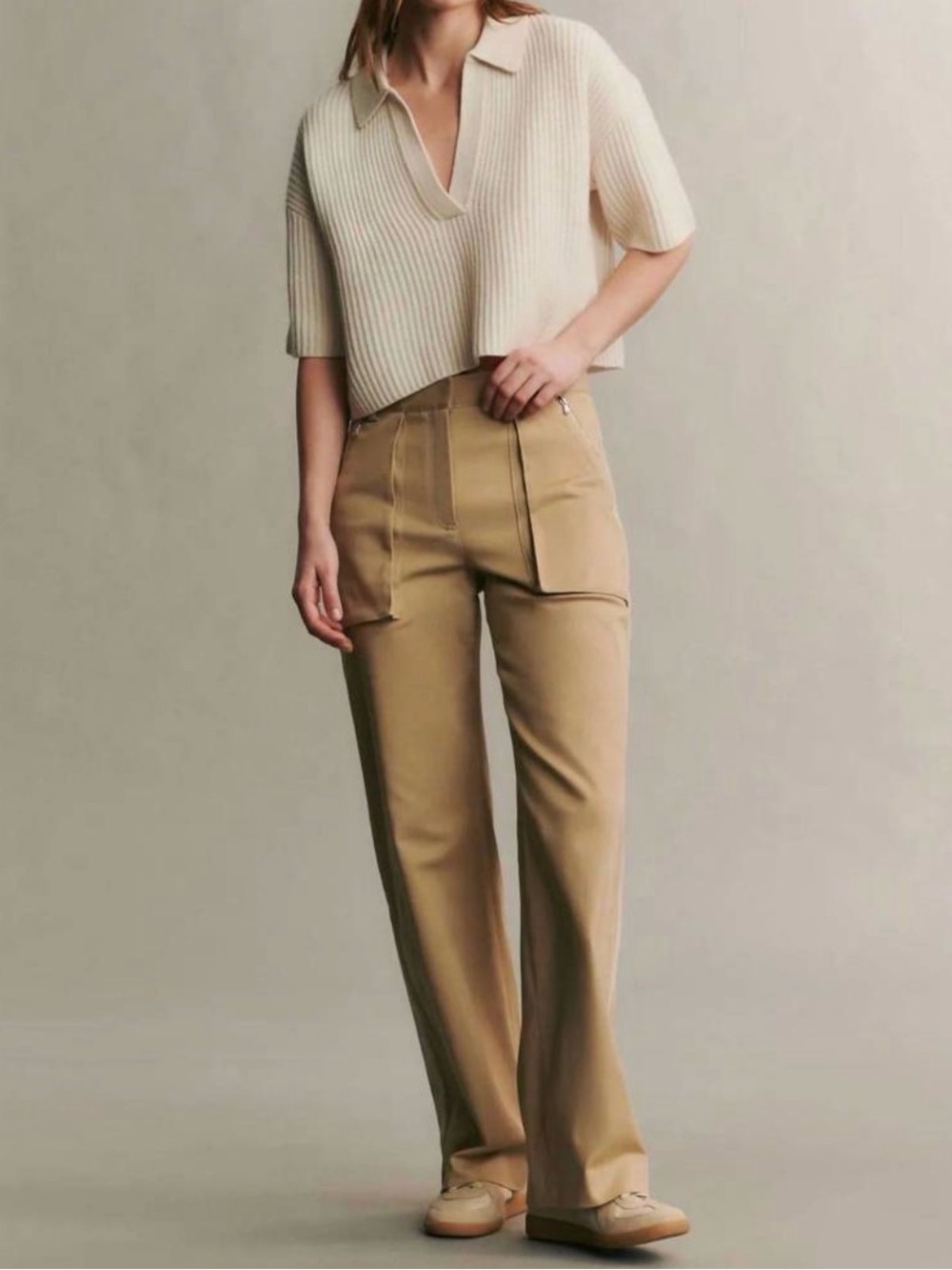 TWP tallulah cashmere sweater in ivory